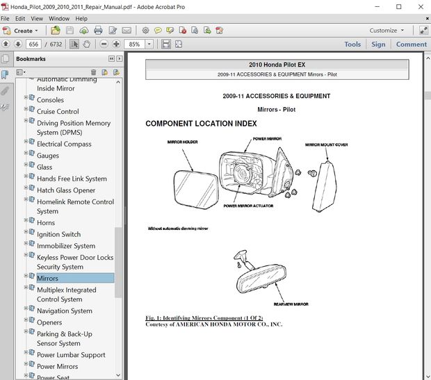 2009-2011 Honda Pilot Factory Shop Service Repair Manual - Paper Bishko