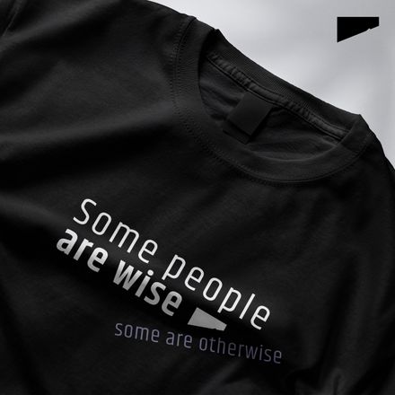 / Some People Are Wise. Some Are Otherwise / t-shirt / dark