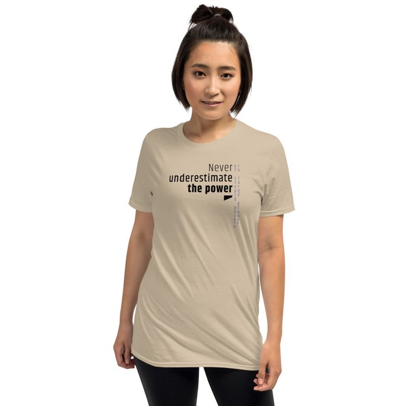 / Never Underestimate the Power of Stupid People in Large Groups / t-shirt / light