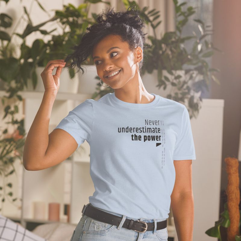 / Never Underestimate the Power of Stupid People in Large Groups / t-shirt / light