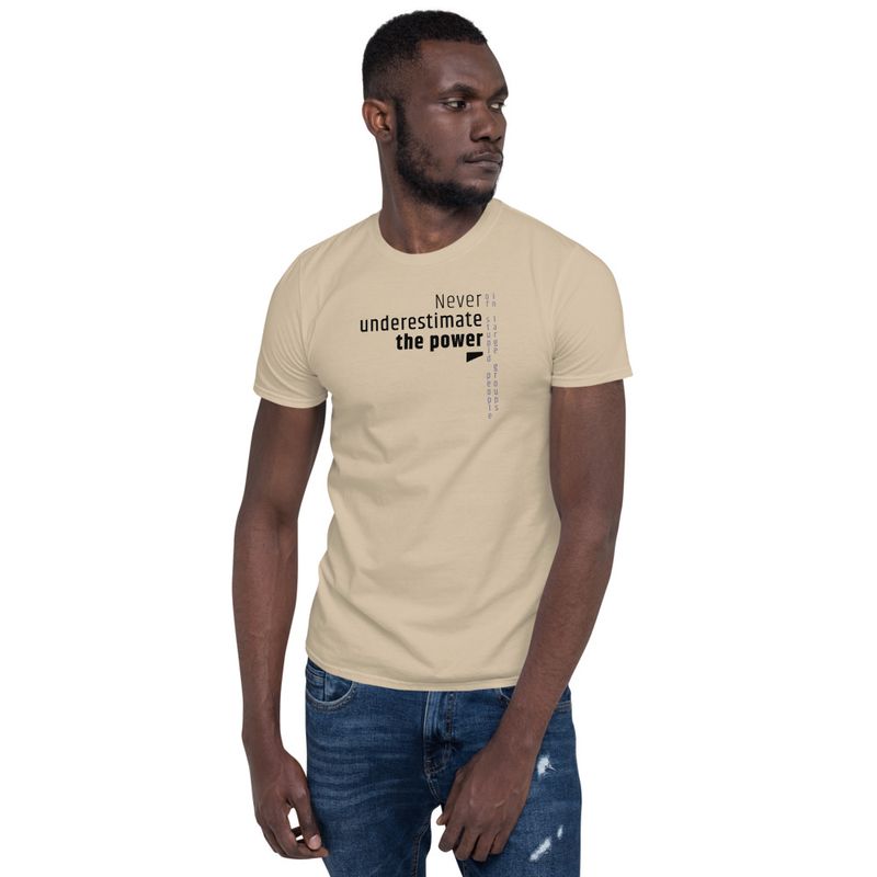 / Never Underestimate the Power of Stupid People in Large Groups / t-shirt / light