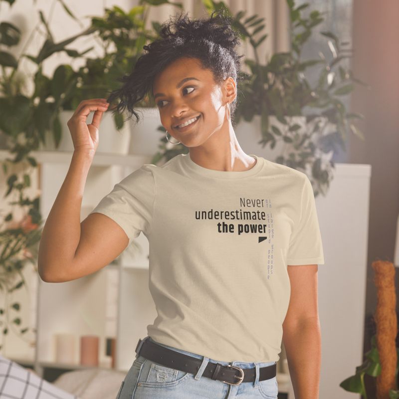 / Never Underestimate the Power of Stupid People in Large Groups / t-shirt / light