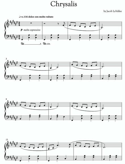 Chrysalis - Sheet Music 