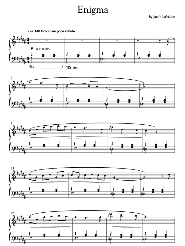 Enigma - Sheet Music