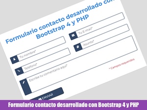 Formulario de contacto desarrollado con Bootstrap 4 y PHP