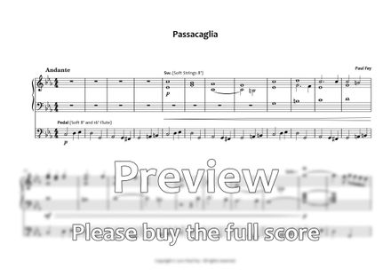 Passacaglia in C Minor (Sheet Music)