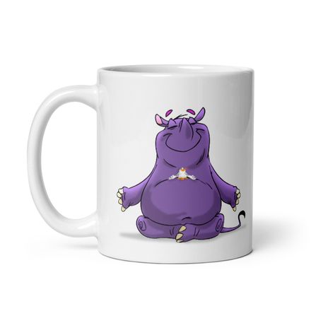 "Meditating Rhino" Mug