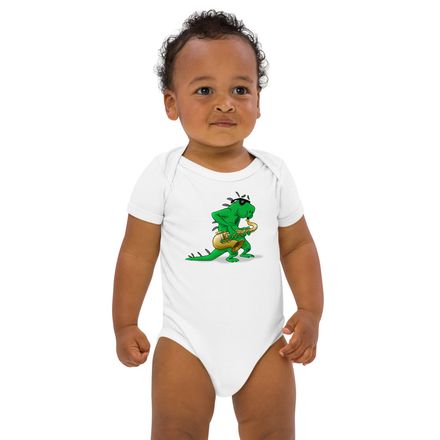 "Iggy and the Sax" Organic Bodysuit