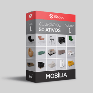 Coleção de 50 Ativos de Mobiliário Volume 1 - Enscape