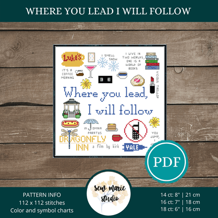 Where You Lead I Will Follow Cross Stitch PDF Pattern