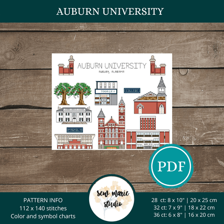 Inspired by Auburn University Cross Stitch Pattern