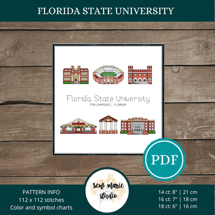 Inspired by Florida State University Cross Stitch Pattern