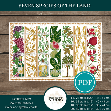 Seven Species of the Land Cross Stitch Pattern
