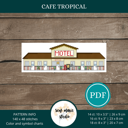 Motel Cross Stitch PDF Pattern