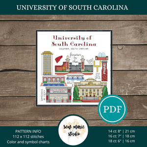 University of South Carolina Cross Stitch Pattern