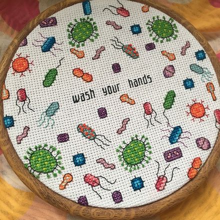 Wash Your Hands Cross Stitch PDF Pattern