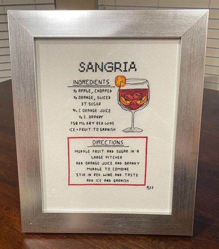 Sangria Cross Stitch Recipe