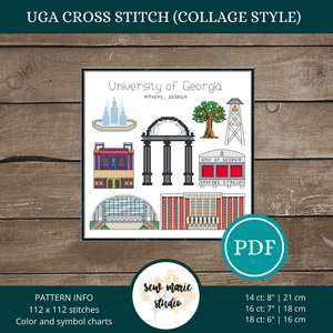 UGA Collage Cross Stitch Pattern