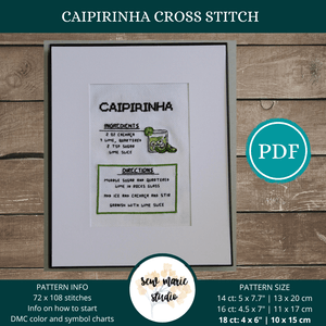 Caipirinha Cross Stitch Recipe