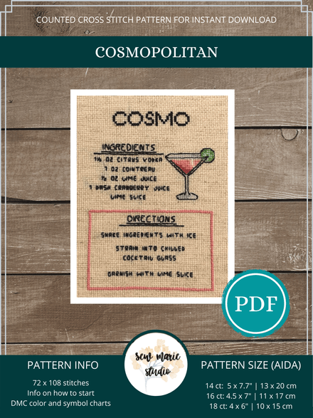 Cosmopolitan Cross Stitch Recipe