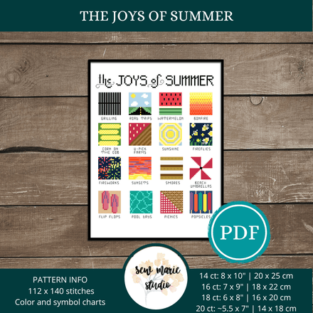 Joys of Summer Cross Stitch Pattern