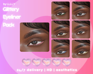 glittery eyeliner pack