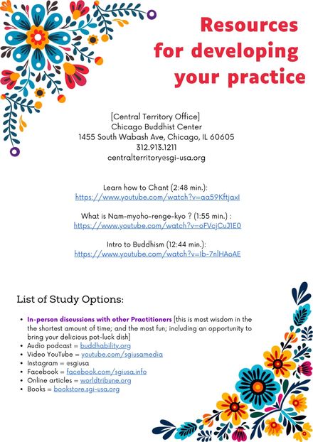 Happy No Matter What : Reference document listing Resources for Developing Your Practice