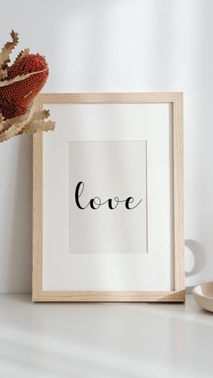 Love - Black and White Printable Wall Art 