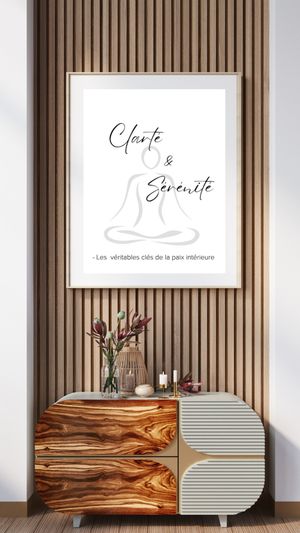 Clarté et Serenité - Printable Black &amp; White Positive Affirmations Wall Art Quote