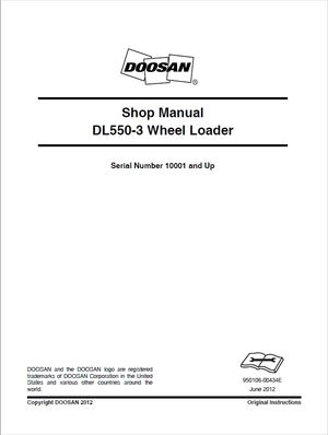 Doosan Shop Manual DL550-3 10001 and up Wheel Loader 950106-00434E English