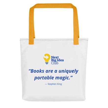 Books are a uniquely portable magic. tote