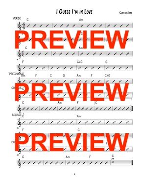 I guess I'm in love Clinton Kane sheet music lead