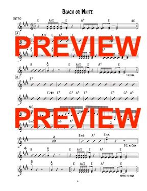 Black or White - Michael Jackson - Sheet Music