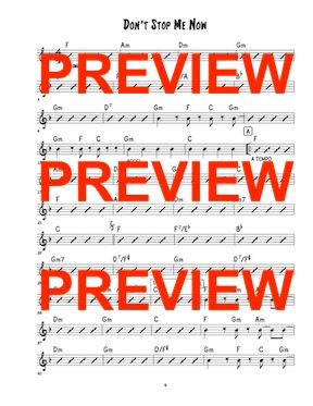 don't stop me now sheet music queen lead