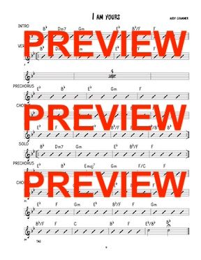 I am yours Andy grammar sheet music lead