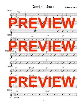 dirty little secret all American rejects sheet music lead