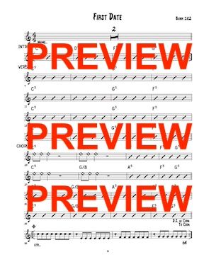 first date blink 182 blink182 sheet music lead