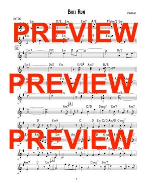 Bali Run - Fourplay - Sheet Music