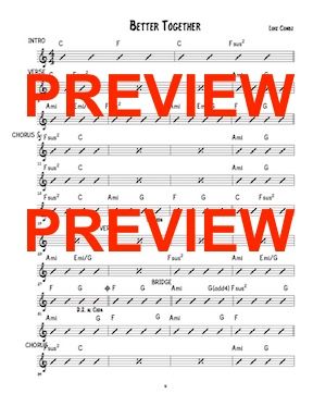 Better Together - Luke Combs - Sheet Music