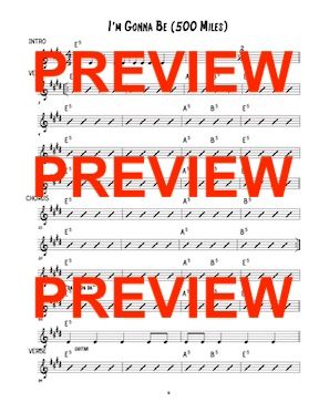 I'm gonna be 500 miles the proclaimers sheet music lead