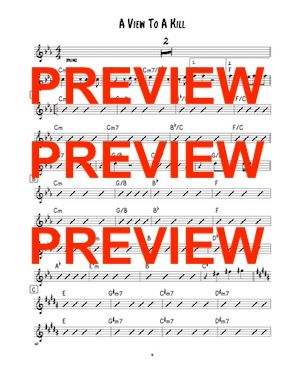 A View To A Kill - Duran Duran Sheet Music Lead