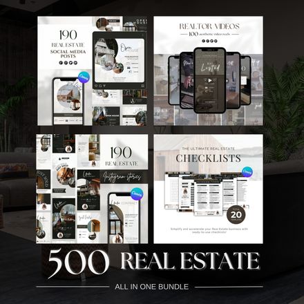 500 All-In-One Real Estate Marketing Bundle