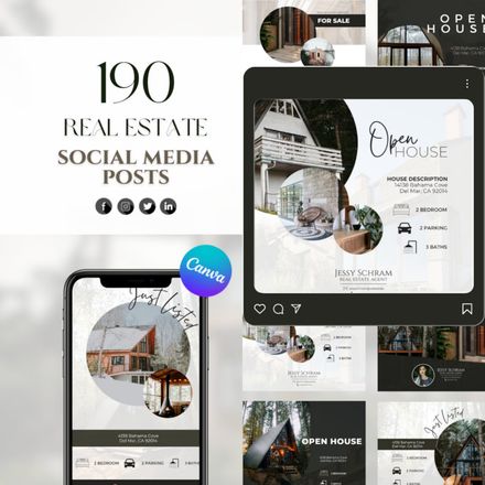 190 Real Estate Social Media Posts Templates