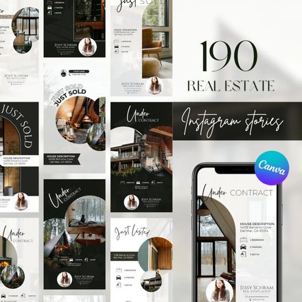 190 Real Estate Social Media Stories Templates