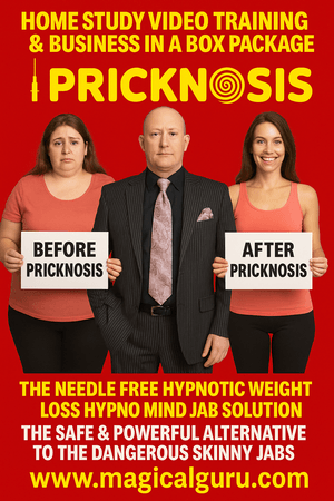 PRICKNOSIS DIPLOMA COURSE = NEEDLE FREE HYPNOTIC WEIGHT LOSS MIND JAB SOLUTION 