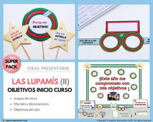💻✂ PACK Lupamís (II) OBJETIVOS AÑO Y SOBRE MÍ- INICIO CURSO ESCOLAR 🎁Pincha ver OFERTAS 