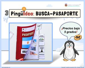 🌎BUSCA-PASAPORTE- Explora países y culturas. 🐧 Pingüideas con PRECIOS ESPECIALES