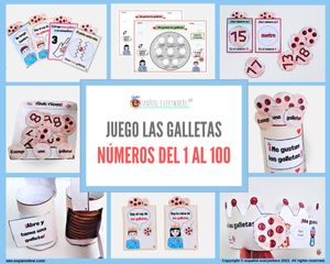 💻✂PACK JUEGO CARTAS ´LAS GALLETAS´- Números 1-100 y repaso cualquier tema. 🎁PINCHA VER OFERTAS  