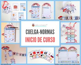 💻✂PACK ´Cuelga-Normas´- Acuerdos de clase y bienvenida. Países. INICIO  Y FIN DE CURSO.