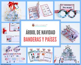 💻✂Árbol-calendario Internacional Navidad´- Países, banderas y descripción. 🎁PINCHA VER OFERTAS  